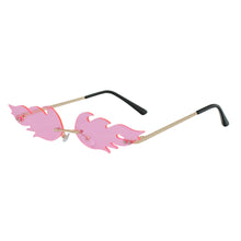 Load image into Gallery viewer, Fire Flame Rimless Sunglasses Multi-color Frameless Rave Festival Hot Fashion Beachwear Party | Trendy Fire