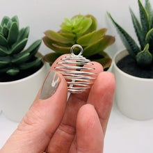 Load image into Gallery viewer, Cage Necklace - Flexible Gemstone Coil Pendant - Gold Jewelry Parts - Fill with Crystals