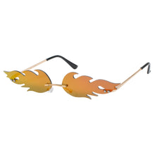 Load image into Gallery viewer, Fire Flame Rimless Sunglasses Multi-color Frameless Rave Festival Hot Fashion Beachwear Party | Trendy Fire