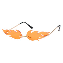 Load image into Gallery viewer, Fire Flame Rimless Sunglasses Multi-color Frameless Rave Festival Hot Fashion Beachwear Party | Trendy Fire