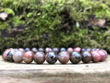 Load image into Gallery viewer, Rhodonite Bracelet Pink Rhodonite Stretch Bracelet | 8mm Rhodonite ball Bead Bracelet | Healing Crystal