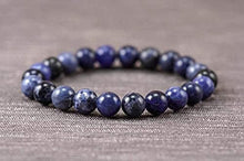 Load image into Gallery viewer, Blue Soladite harmony, and intuition that helps open the throat chakra 8mm