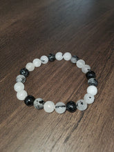 Load image into Gallery viewer, Tourmalinated Quartz Bracelet  8mm Energy Shielding Spiritual Stone