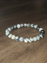 Load image into Gallery viewer, Natural Black Picasso Bracelet for inner peace & transformation 8mm