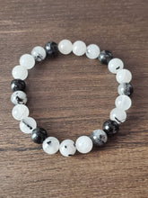 Load image into Gallery viewer, Tourmalinated Quartz Bracelet  8mm Energy Shielding Spiritual Stone