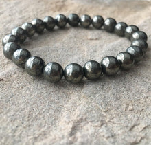 Load image into Gallery viewer, Pyrite Bracelet 8mm Genuine and natural pyrite bracelet For Money & Good Luck