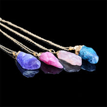 Load image into Gallery viewer, Natural Crystal pendant necklace Raw Crystals
