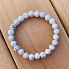 Load image into Gallery viewer, Awareness Bracelet - Howlite bracelet Uplift and Rejuvenate -