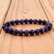 Load image into Gallery viewer, Blue Soladite harmony, and intuition that helps open the throat chakra 8mm