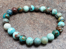 Load image into Gallery viewer, Stunning Phoenix Chrysocolla Bracelets 8mm For empowerment, communication courage