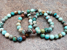 Load image into Gallery viewer, Stunning Phoenix Chrysocolla Bracelets 8mm For empowerment, communication courage