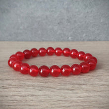 Load image into Gallery viewer, Carnelian Bracelet | Root Sacral Chakra Healing Stone | Virgo Zodiac | Vitality | Passion | Energy Boost | Natural | Creativity | Protection