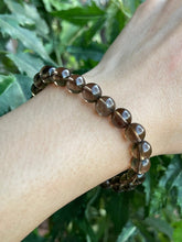 Load image into Gallery viewer, Smoky Quartz Crystal Bead Bracelet 8mm, Genuine Gemstone Bracelet, Protection Relieves Stress Anxiety