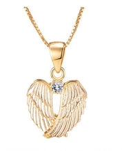 Load image into Gallery viewer, Golden Wing Pendant necklace Trending Necklace , Gold plated charm, Wing necklace