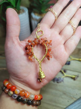 Load image into Gallery viewer, Natural Handmade Crystal Feng Shui Necklace Carnelian, Amethyst,