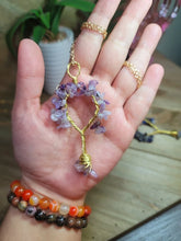 Load image into Gallery viewer, Natural Handmade Crystal Feng Shui Necklace Carnelian, Amethyst,