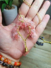 Load image into Gallery viewer, Natural Handmade Crystal Feng Shui Necklace Carnelian, Amethyst,