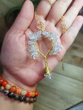 Load image into Gallery viewer, Natural Handmade Crystal Feng Shui Necklace Carnelian, Amethyst,