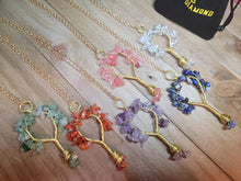 Load image into Gallery viewer, Natural Handmade Crystal Feng Shui Necklace Carnelian, Amethyst,