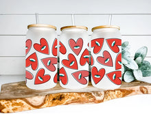 Load image into Gallery viewer, Heart Bad Bunny Halloween Themed Iced Coffee Cup Glass - Trendy Glass Jar