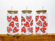 Load image into Gallery viewer, Heart Bad Bunny Halloween Themed Iced Coffee Cup Glass - Trendy Glass Jar