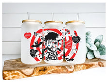 Load image into Gallery viewer, Bad Bunny Halloween Themed Iced Coffee Cup Glass - Trendy Glass Jar