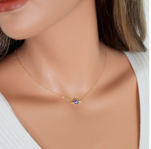 Load image into Gallery viewer, Evil Eye Necklace Blue Evil Eye Blue Eye Necklace • Gift for Her •