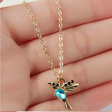 Load image into Gallery viewer, Hummingbird Necklace - Trendy Hummingbird necklace Gold Tone