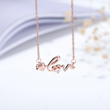 Load image into Gallery viewer, LOVE Fashion Crystal Necklace Gold tone Handmade True Beauty Korean Drama