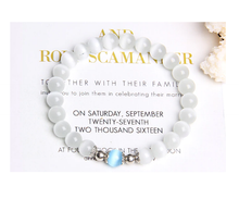 Load image into Gallery viewer, Selenite Cat eye Genuine bead bracelet stretch 19 inches, Beautiful gift for her,