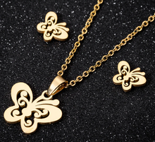 Load image into Gallery viewer, Butterfly Necklace & Earrings Gift Set - gift for her