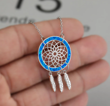 Load image into Gallery viewer, Dainty Sleep Catcher Necklace - gift for her Silver Tone