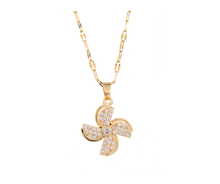 Load image into Gallery viewer, Windmill | rotating necklace, boho design, old mill, jewelry windmill,