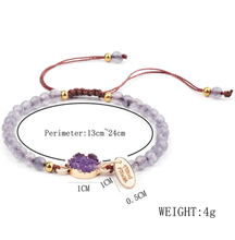 Load image into Gallery viewer, Natural Amethyst Bracelet, Handmade Semi Precious Gemstone 4mm