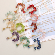 Load image into Gallery viewer, Natural Handmade Crystal Feng Shui Necklace Carnelian, Amethyst,