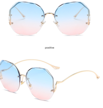Load image into Gallery viewer, Rimless Sunglasses Women Ocean Water Cut Eyewear Women/Men