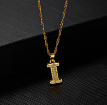 Load image into Gallery viewer, Fashion Initial Letter Necklace, Tiny Alphabet Pendant Gold Color Necklace