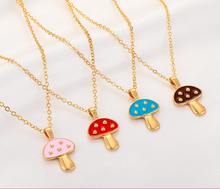 Load image into Gallery viewer, Mushroom Necklace for women Boho Jewelry Various Colors