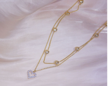 Load image into Gallery viewer, Heart Love Double Necklace Beautiful Gift Heart Necklace Love Necklace