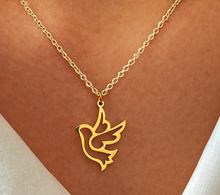 Load image into Gallery viewer, Golden Dove Pendant necklace Trending Necklace