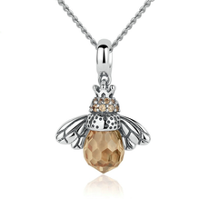 Load image into Gallery viewer, Bee Charm Necklace, Necklace Queen Bee Jewelry Charm Bee Lover