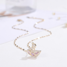 Load image into Gallery viewer, Swan Fashion Crystal Necklace Gold tone Handmade True Beauty Korean Drama