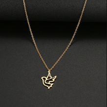Load image into Gallery viewer, Golden Dove Pendant necklace Trending Necklace