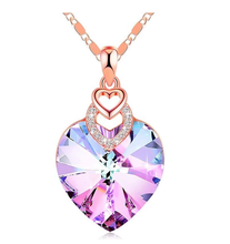 Load image into Gallery viewer, I Love You Necklace - Trendy Heart necklace Gold tone - Gift for her