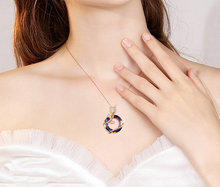 Load image into Gallery viewer, Rose Pendant necklace, Colorful necklace Rose Flower Necklace,