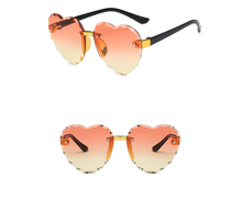 Load image into Gallery viewer, Lb Diamond - Heart Shape Heart Sunglasses Retro Vintage Boho Translucent Sun Glasses