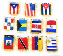 Load image into Gallery viewer, flag for cars decals stickers USA Car flags hanging mini banner small rearview mirror interiror accessory automobiles