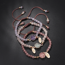 Load image into Gallery viewer, Natural Amethyst Bracelet, Handmade Semi Precious Gemstone 4mm