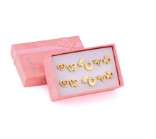 Load image into Gallery viewer, Surgical steel stud earrings set | tarnish free earrings Hypoallergenic earrings Trendy