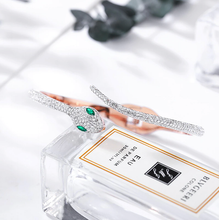 Load image into Gallery viewer, Trendy Full Zircon Snake Bracelet Gold Open High-End Bangle